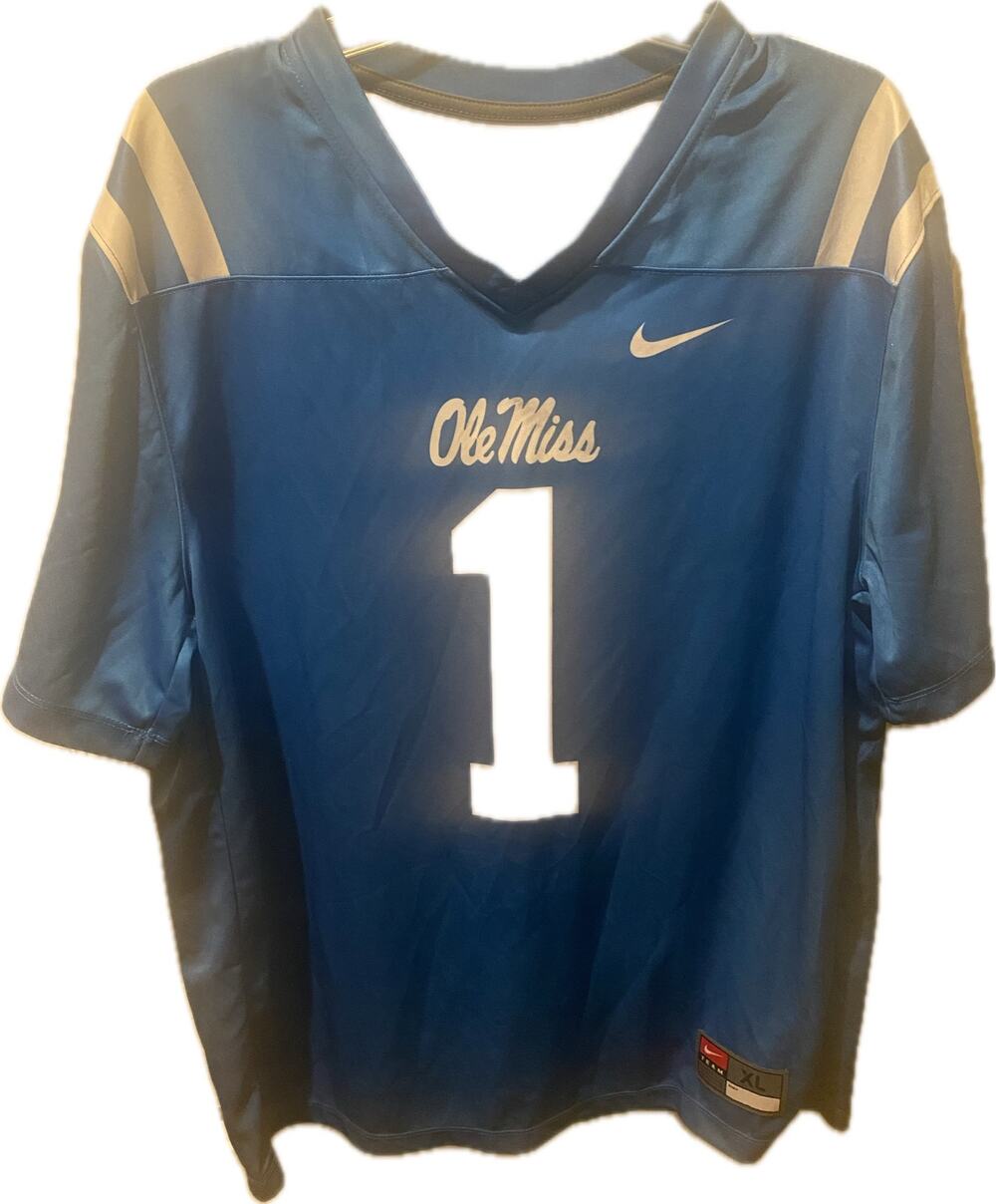 Nike Ole Miss Rebels #1 Powder Blue Football Jersey Dri-FIT Men’s XL Extra Large